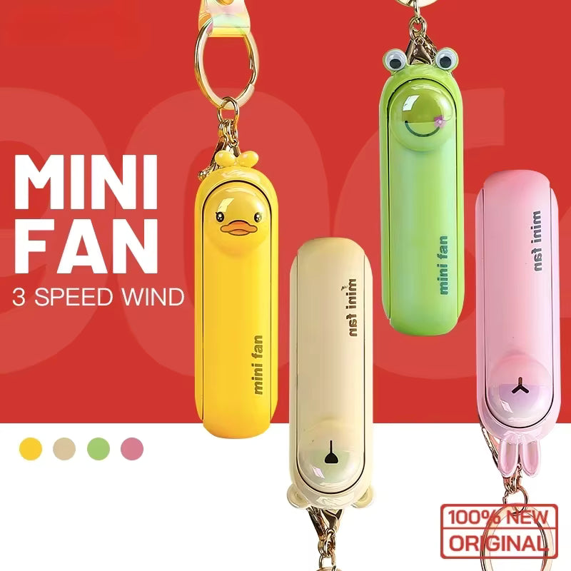Kawaii Mini-Ventilator von StekaShop, tragbarer USB-Ventilator mit niedlichem Design, ideal für unterwegs, auf dem Tisch oder im Büro.