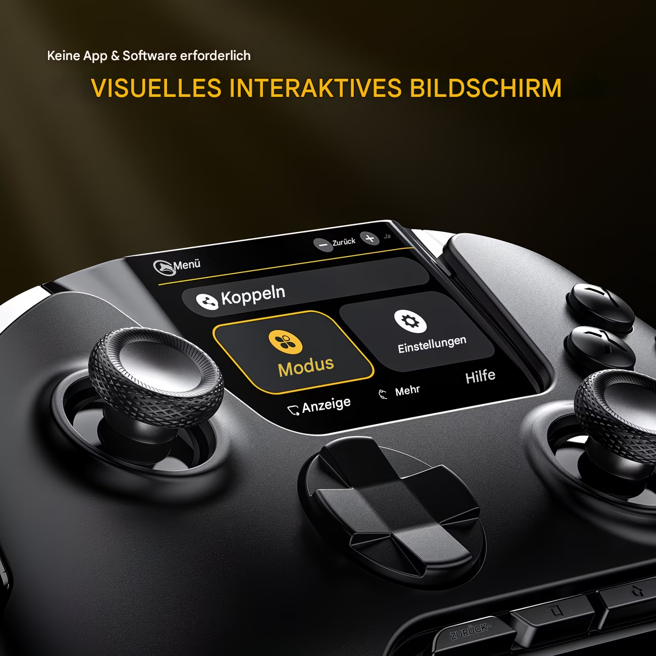 StekaShop Manba One ProController mit Display, Gamepad für Switch, PC und Android, liegt gut in der Hand, mit sichtbarem Display