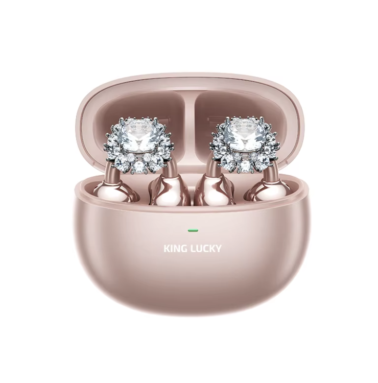 Bluetooth-Kopfhörer von Steka Shop in Roségold, kabellos, mit hochwertigem Design und komfortablem Sitz.