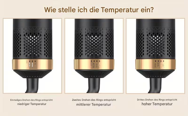 Verschiedene Styling-Werkzeuge im UKLISS 5-in-1 Multifunktions-Styling-Set von StekaShop, inklusive Lockenstab und Glätteisen