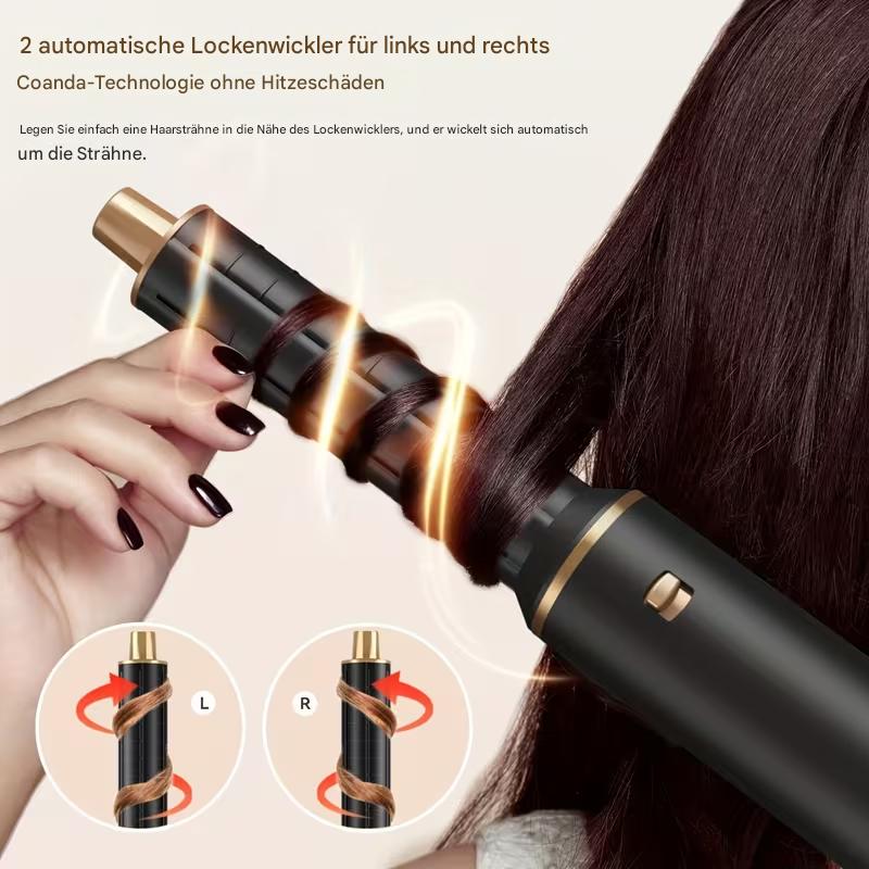 StekaShop UKLISS 5-in-1 Multifunktions-Styling-Set mit Lockenstab, Glätteisen und mehr, auf einem weißen Hintergrund.