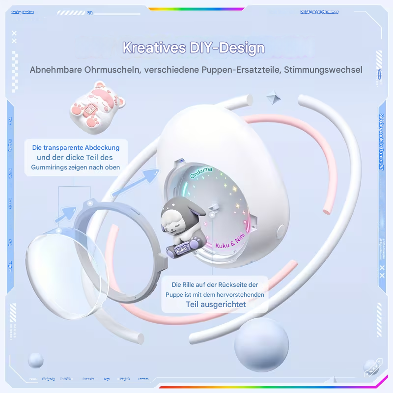 Onikuma Pro-Gaming & Studio Kopfhörer mit gepolstertem Kopfband und Ohrmuscheln, schwarz, für Gaming und Musik.
