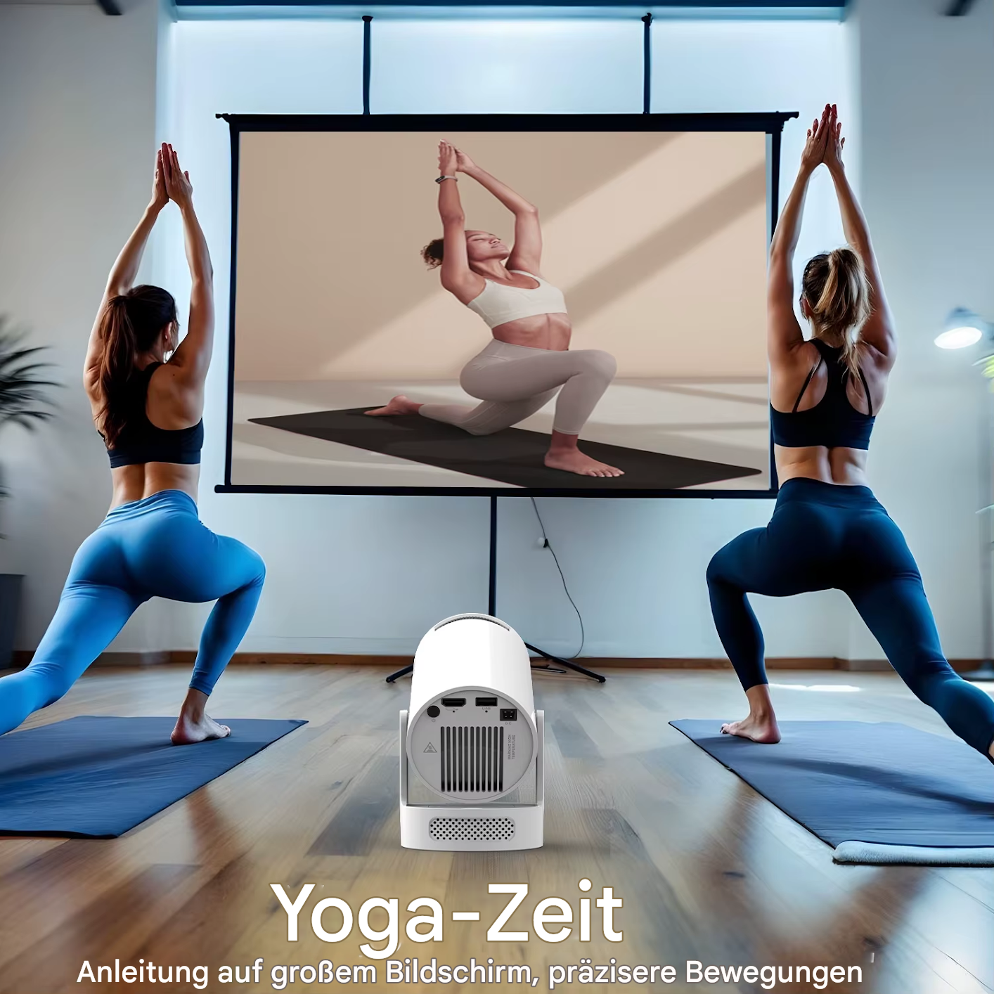 StekaShop Magcubic HY300 Pro+ 8K Beamer mit großem Bildschirm, Projektor mit hochwertiger 8K-Auflösung und modernen Anschlüssen