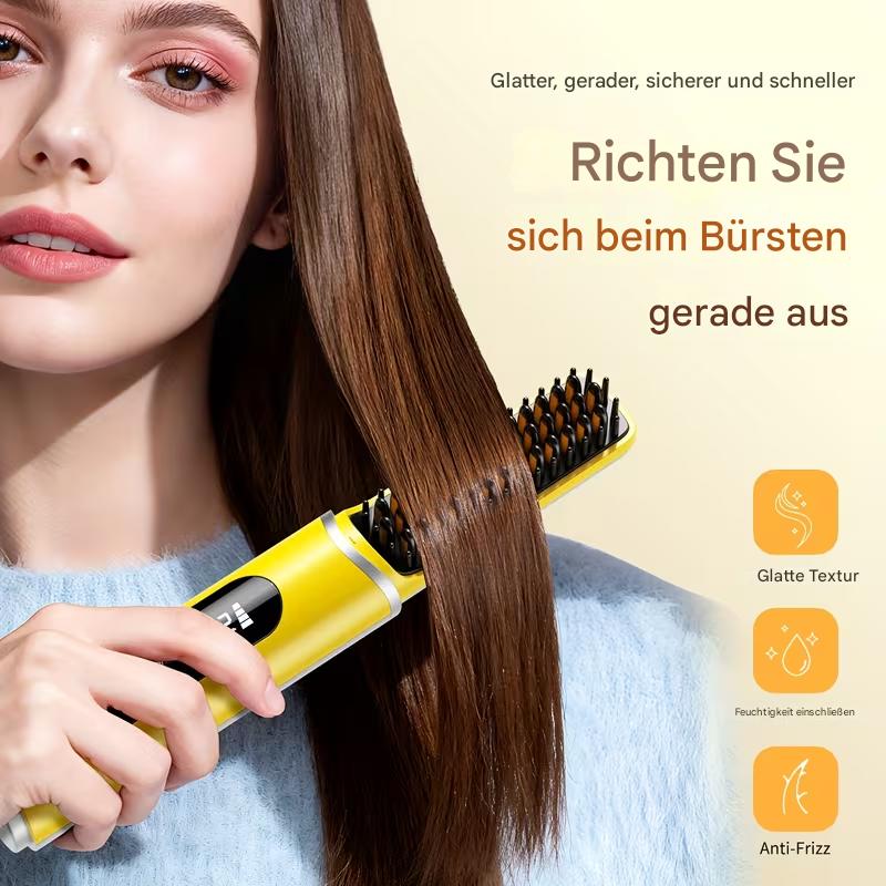 Kabellose Warmluftbürste von StekaShop, 2-in-1 Reiseschönheitsgerät mit 4000mAh Akku, für schnelles Styling unterwegs