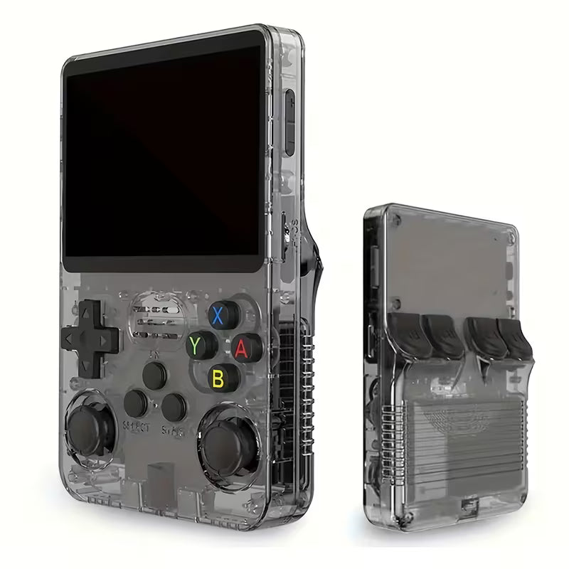 R36S Retro Handheld-Konsole von StekaShop, 64 GB Speicher, Linux-Betriebssystem, mit 3,5-Zoll-Bildschirm, vintage Design