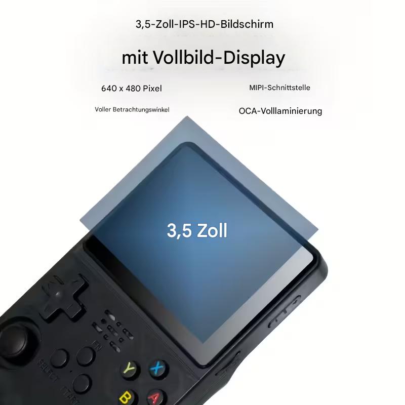 R36S Retro Handheld Konsole von StekaShop mit 64 GB Speicher, Linux-Betriebssystem, klarer Bildschirm und Steuerknöpfen