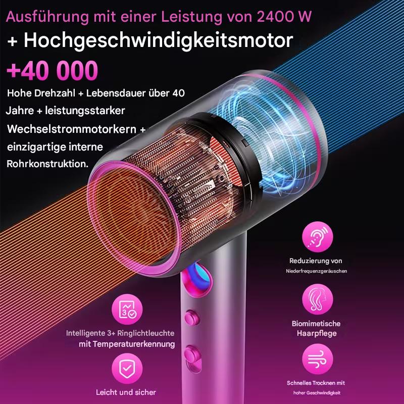 Professioneller Ionen-Haartrockner von StekaShop mit 2200W Wechselstrommotor, glattes und trockenes Haar, ergonomisches Design