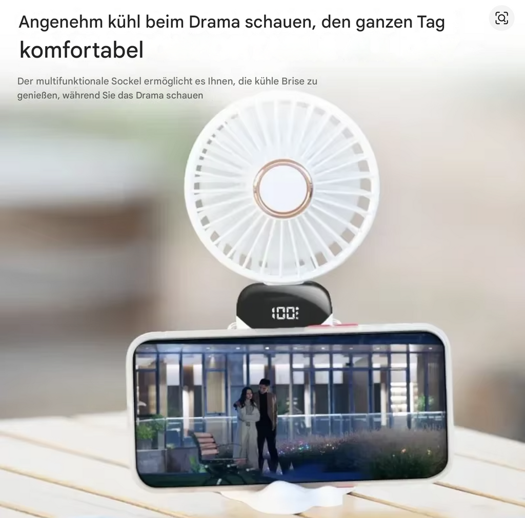 Kleiner USB-Ventilator von StekaShop, 5-in-1 Premium Mini-Ventilator mit beweglichen Lüfterblättern und ergonomischem Design