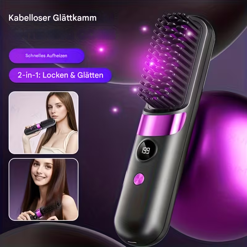 Kabelloser, tragbarer Haarglätter von StekaShop mit glatter Oberfläche und kompaktem Design, ideal für unterwegs.