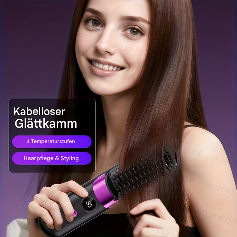 Kabelloser, tragbarer Haarglätter von StekaShop mit glatter Oberfläche und kabellosem Design für einfache Haarstyling.