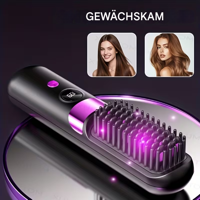 Kabelloser, tragbarer Haarglätter von StekaShop mit glatter Oberfläche und kompaktem Design für unterwegs.