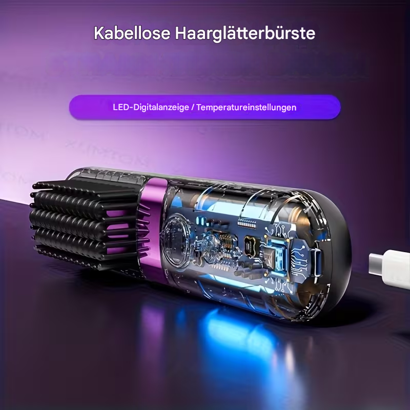 Kabelloser, tragbarer Haarglätter von StekaShop mit glatter Oberfläche und ergonomischem Design, ideal für unterwegs.