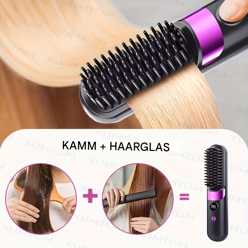Kabelloser Haarglätter von StekaShop, tragbar und kabellos, mit glatter Platten für gleichmäßiges Frisieren, auf einem weißen Hintergrund
